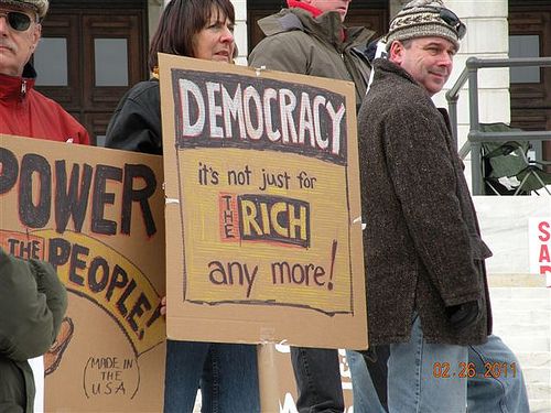 Explanation of why the labor fight in Wisconsin is a sympton of an international strategy to eradicate unions and the effects that it will have on transnational immigration.